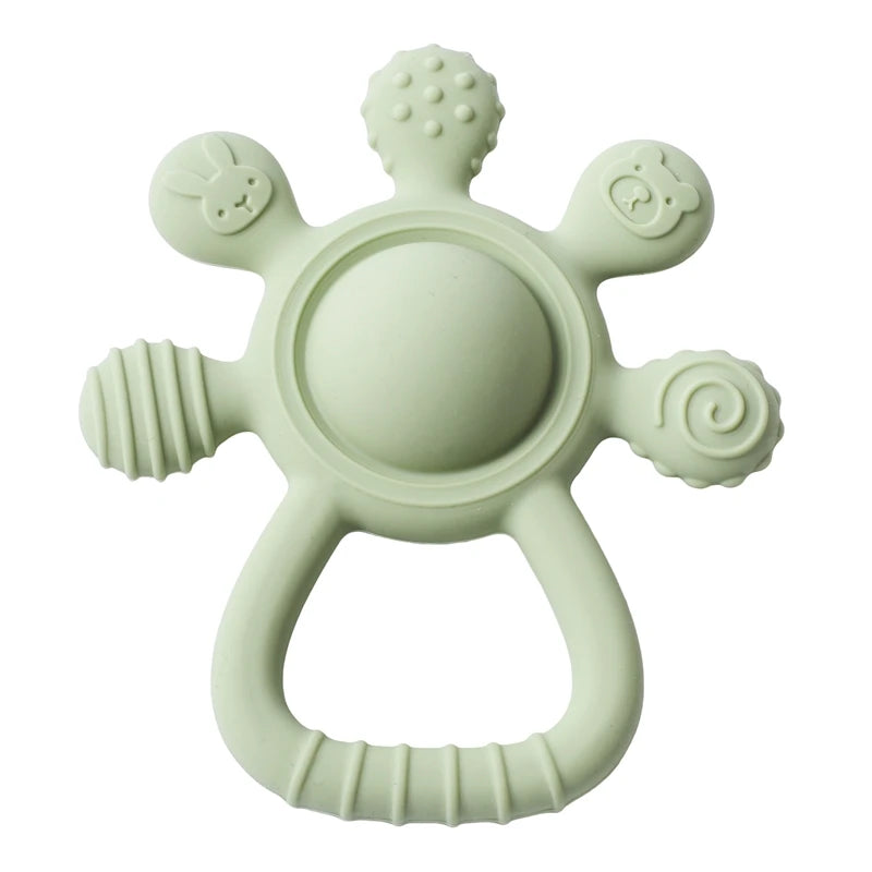 Multi-Textured Silicone Musical Teether – BPA-Free Sensory Toy for Babies