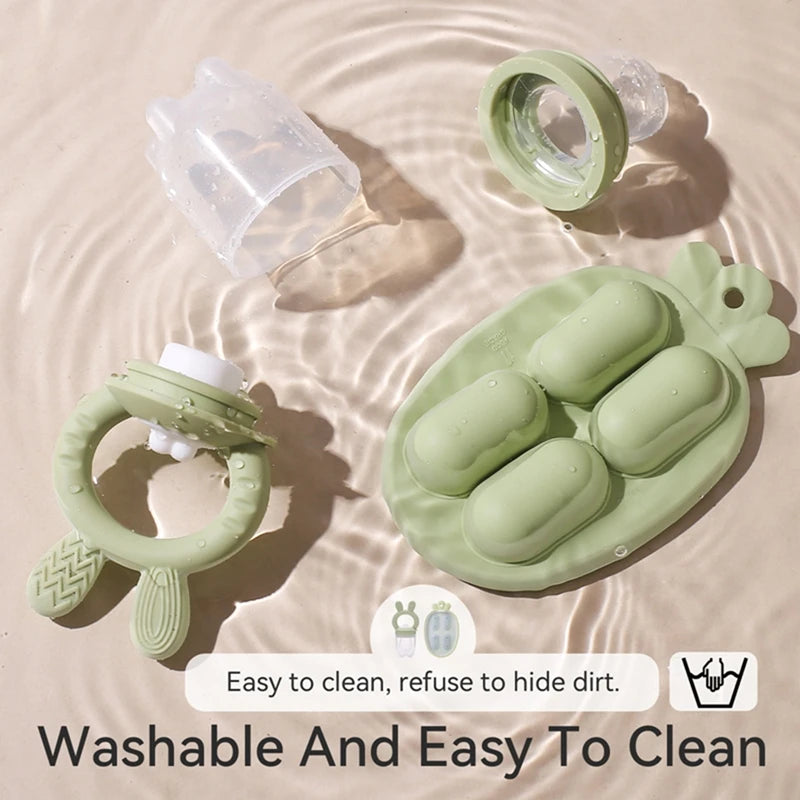 Silicone Baby Fruit Feeder & Teething Pacifier – BPA-Free Food Nibbler for Safe Self-Feeding
