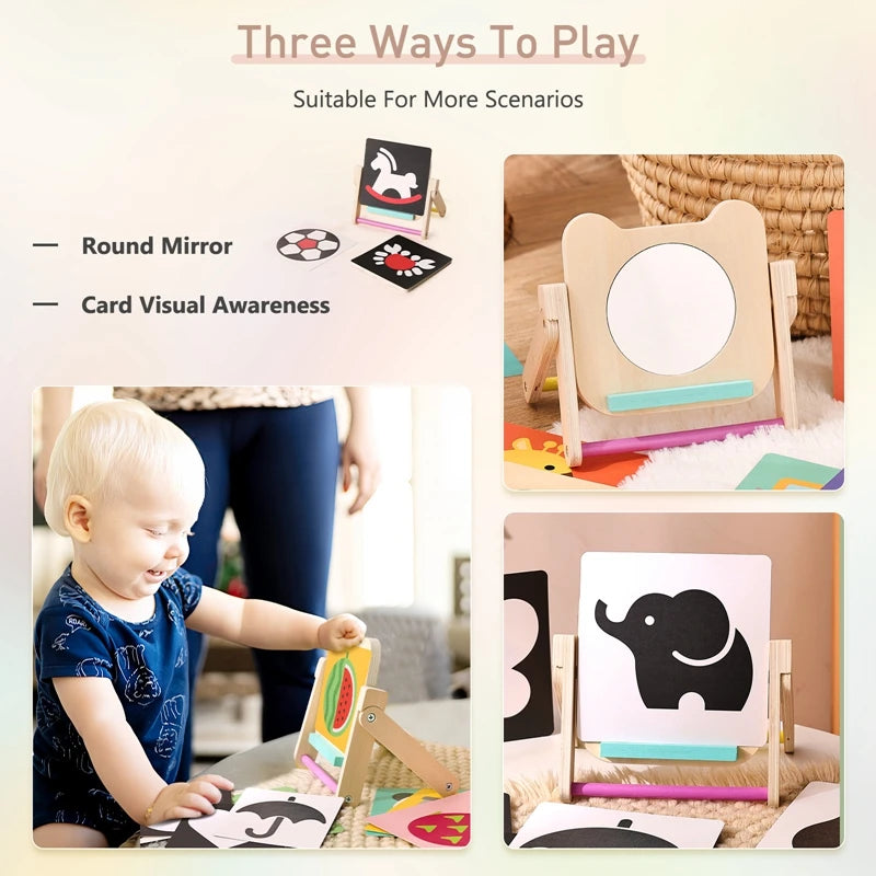 Montessori Wooden Visual Stimulation & Cognition Cards