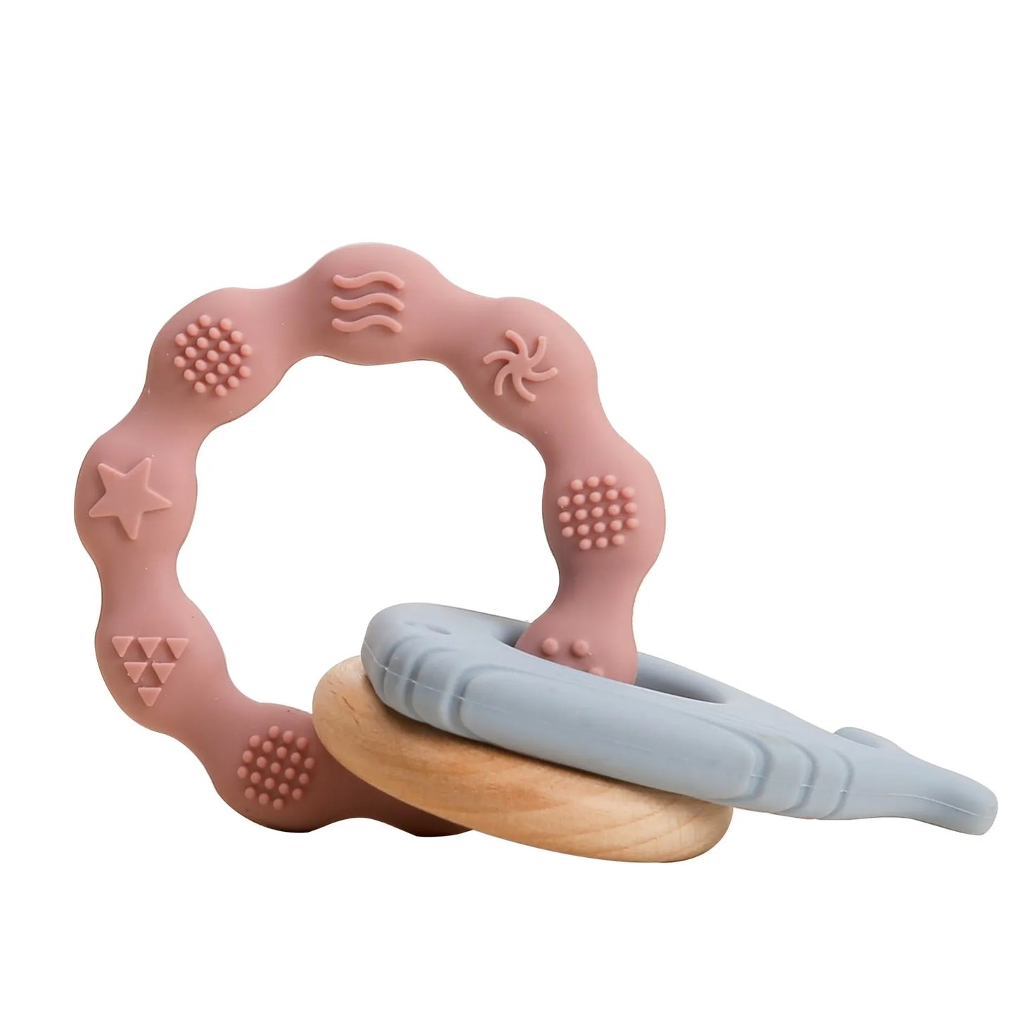 Wooden Rotating Animal Puzzle – Baby Rattle & Matching Toy