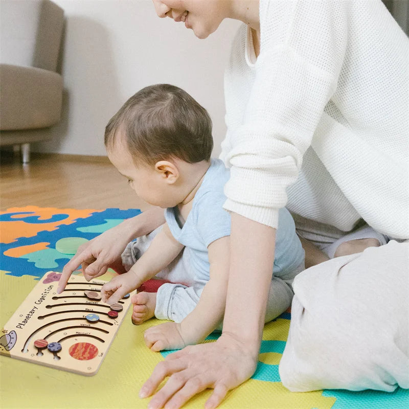 Planetary Cognition Puzzle – Solar System Wooden Learning Board