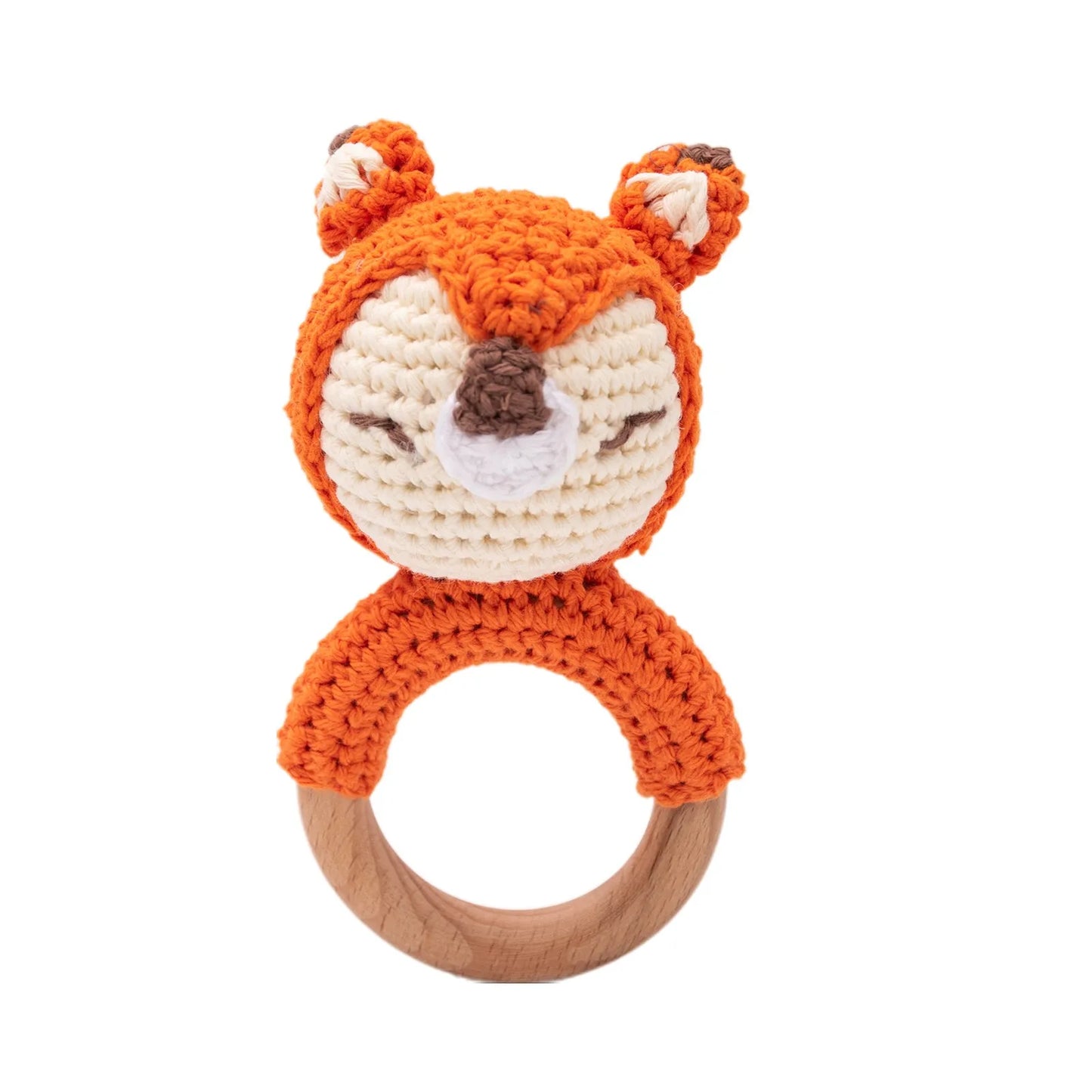 Wooden Rotating Animal Puzzle – Baby Rattle & Matching Toy