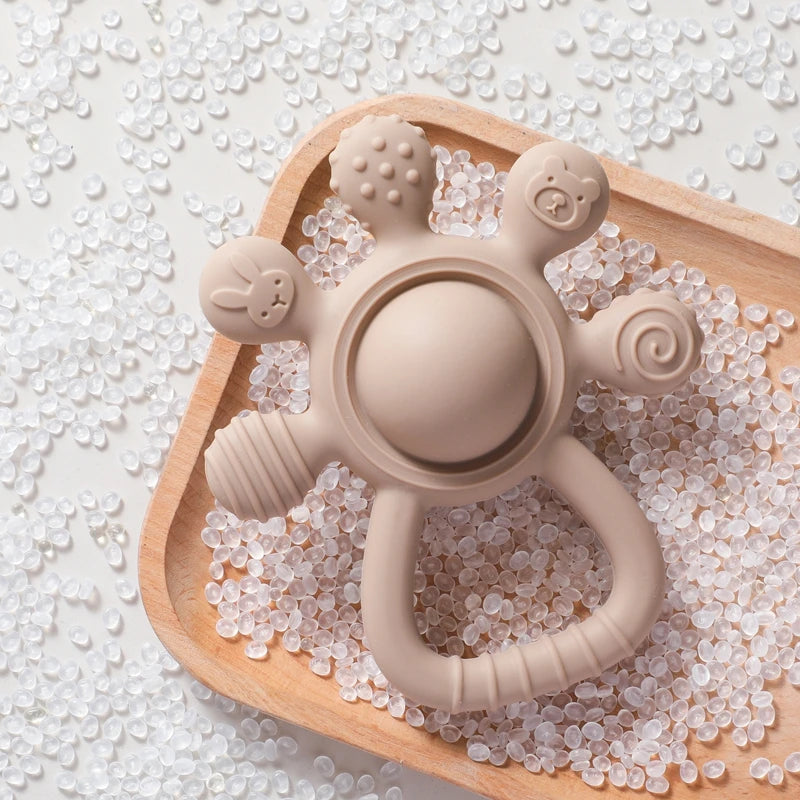 Multi-Textured Silicone Musical Teether – BPA-Free Sensory Toy for Babies