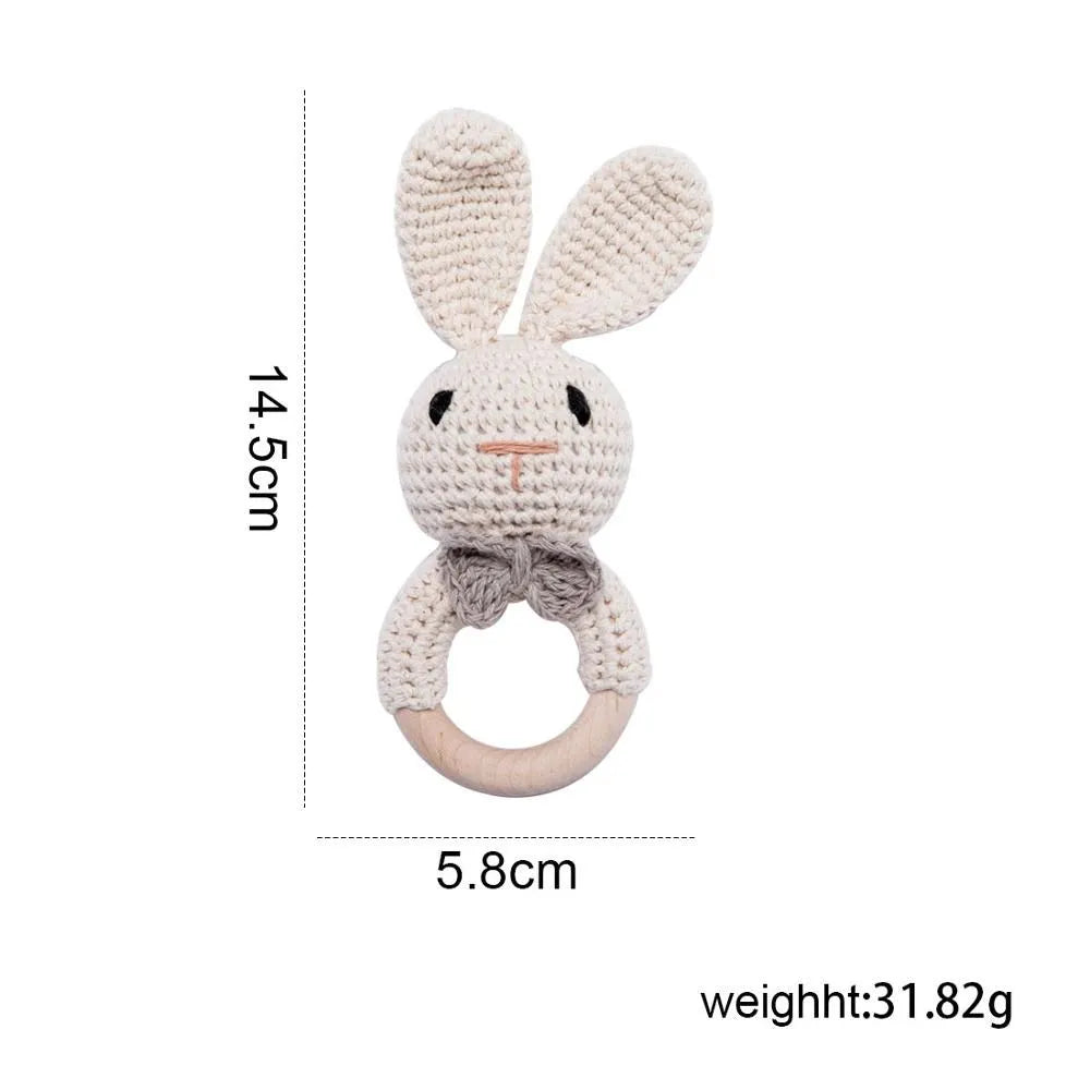 Wooden Rotating Animal Puzzle – Baby Rattle & Matching Toy