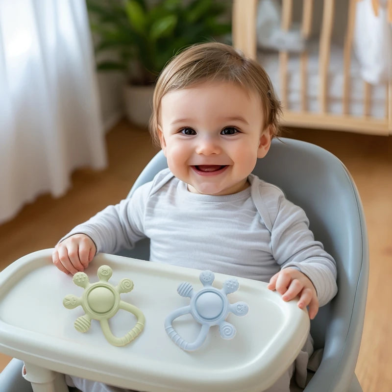 Multi-Textured Silicone Musical Teether – BPA-Free Sensory Toy for Babies