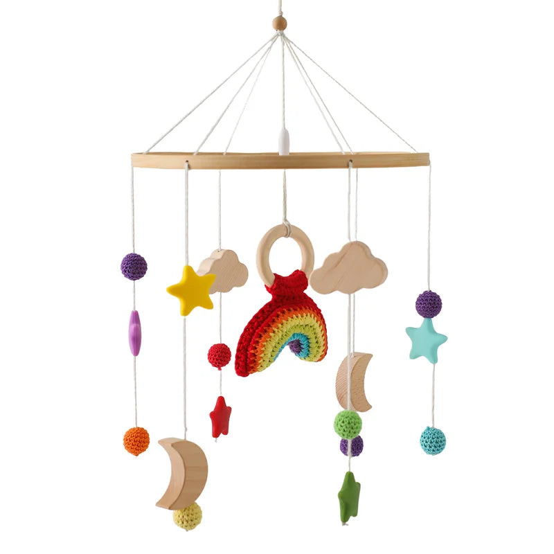 Wooden Baby Crib Mobile – Handmade & Sensory- Montessori Inspired