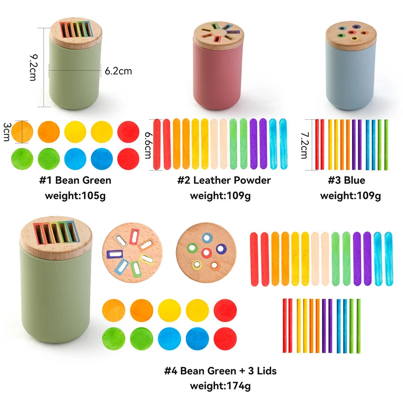 Silicone Sorting Bucket – Color‑Matching Sticks & Discs