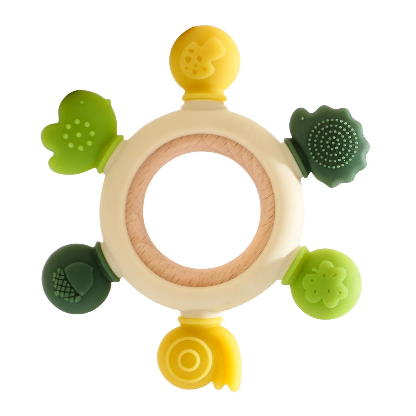Wooden Rotating Animal Puzzle – Baby Rattle & Matching Toy