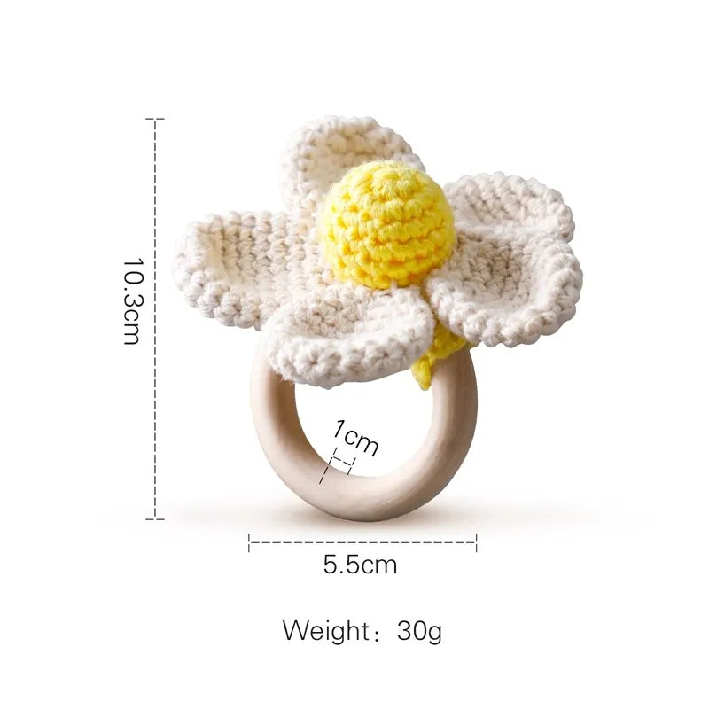 Wooden Rotating Animal Puzzle – Baby Rattle & Matching Toy