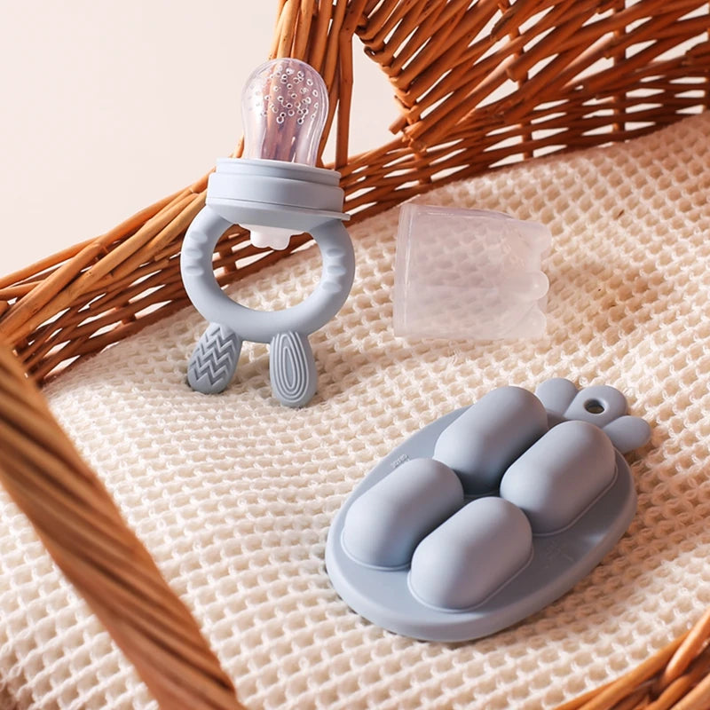 Silicone Baby Fruit Feeder & Teething Pacifier – BPA-Free Food Nibbler for Safe Self-Feeding