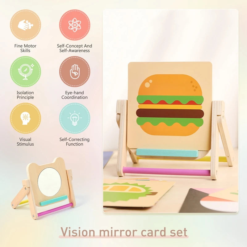 Montessori Wooden Visual Stimulation & Cognition Cards