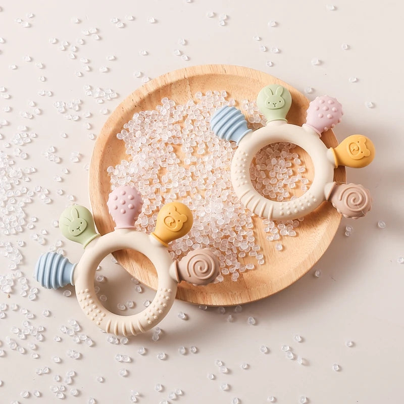Multi-Textured Silicone Musical Teether – BPA-Free Sensory Toy for Babies