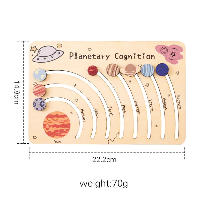 Planetary Cognition Puzzle – Solar System Wooden Learning Board