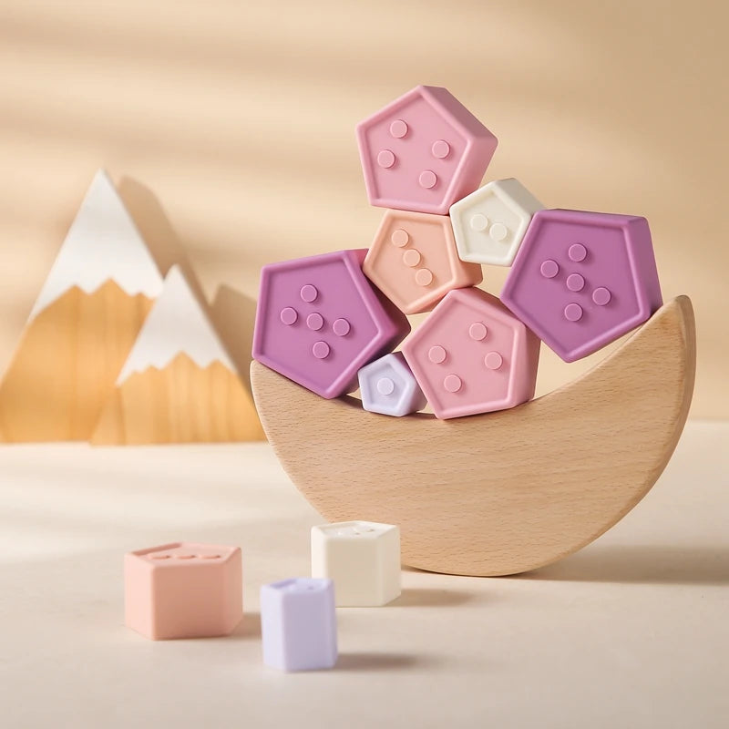 Balancing Soft Blocks Set – Geometric Stacking & Coordination Toy for Toddlers