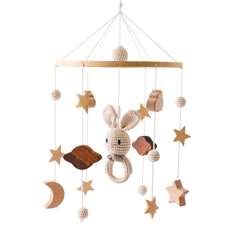 Wooden Baby Crib Mobile – Handmade & Sensory- Montessori Inspired