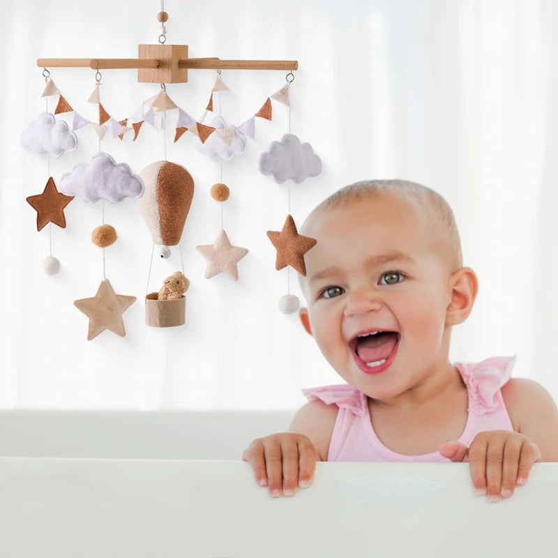 Wooden Baby Crib Mobile – Handmade & Sensory- Montessori Inspired