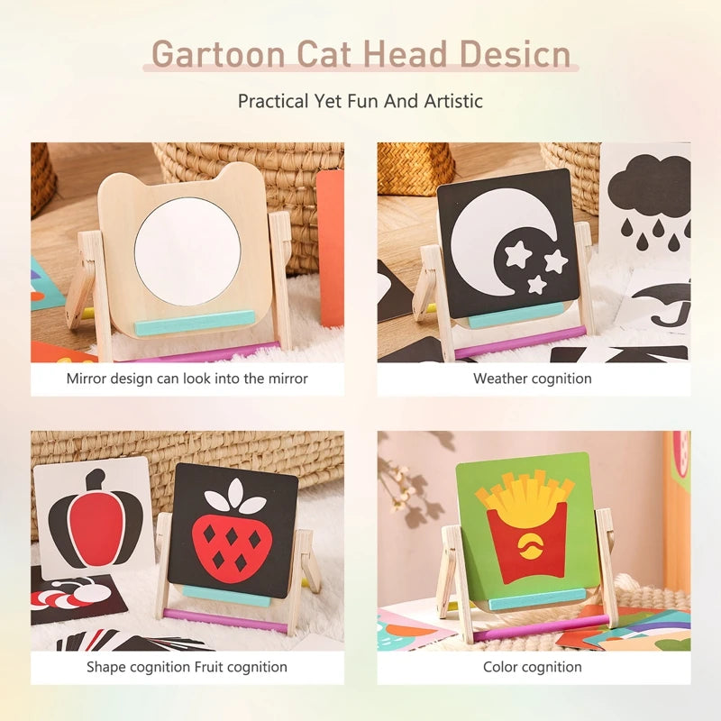 Montessori Wooden Visual Stimulation & Cognition Cards