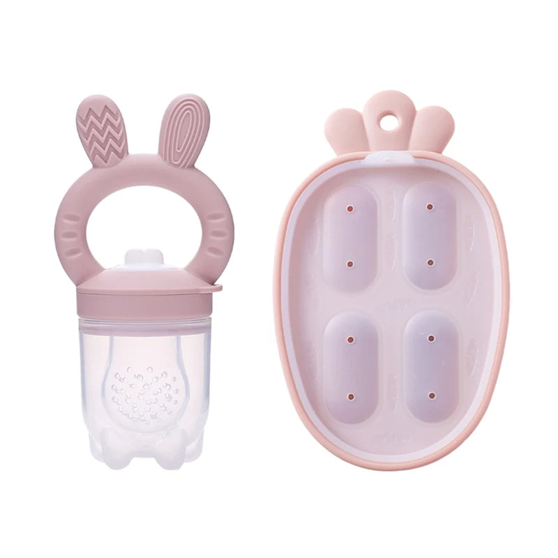 Silicone Baby Fruit Feeder & Teething Pacifier – BPA-Free Food Nibbler for Safe Self-Feeding
