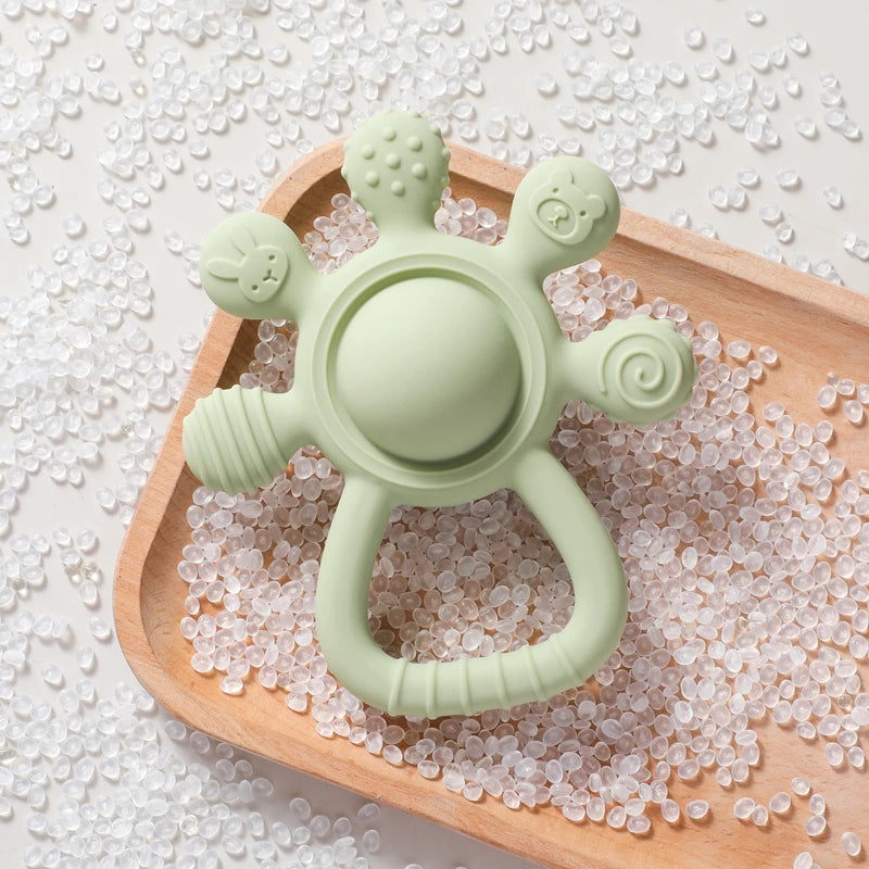 Multi-Textured Silicone Musical Teether – BPA-Free Sensory Toy for Babies