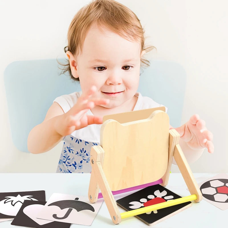 Montessori Wooden Visual Stimulation & Cognition Cards