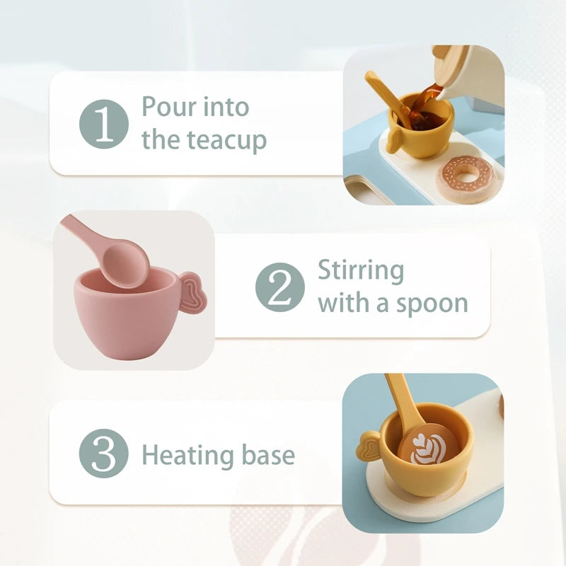 Wooden Afternoon Coffee & Tea Set – Pretend Play Toy for Toddlers
