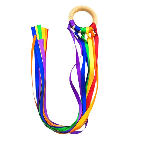 Montessori-inspired ribbon sensory ring