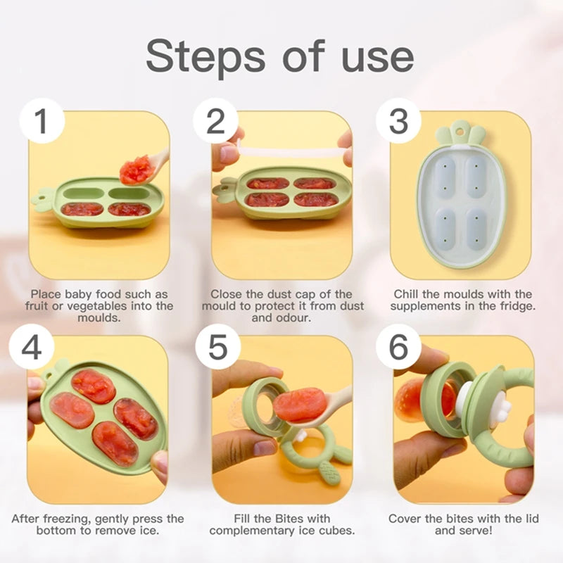 Silicone Baby Fruit Feeder & Teething Pacifier – BPA-Free Food Nibbler for Safe Self-Feeding