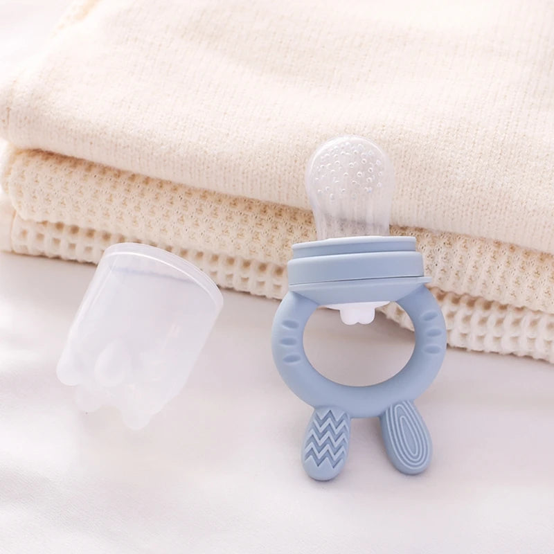 Silicone Baby Fruit Feeder & Teething Pacifier – BPA-Free Food Nibbler for Safe Self-Feeding