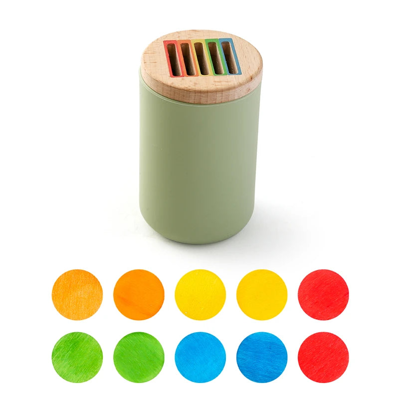 Silicone Sorting Bucket – Color‑Matching Sticks & Discs