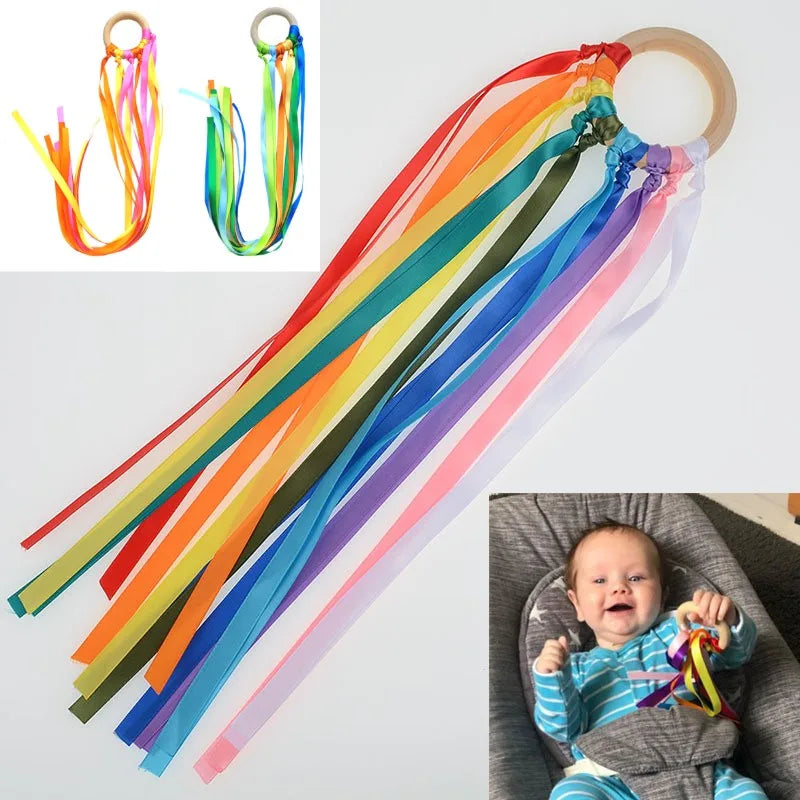 Montessori-inspired ribbon sensory ring