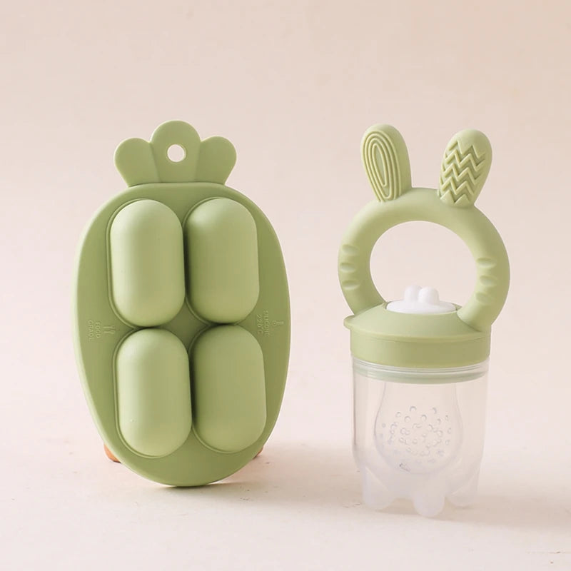 Silicone Baby Fruit Feeder & Teething Pacifier – BPA-Free Food Nibbler for Safe Self-Feeding