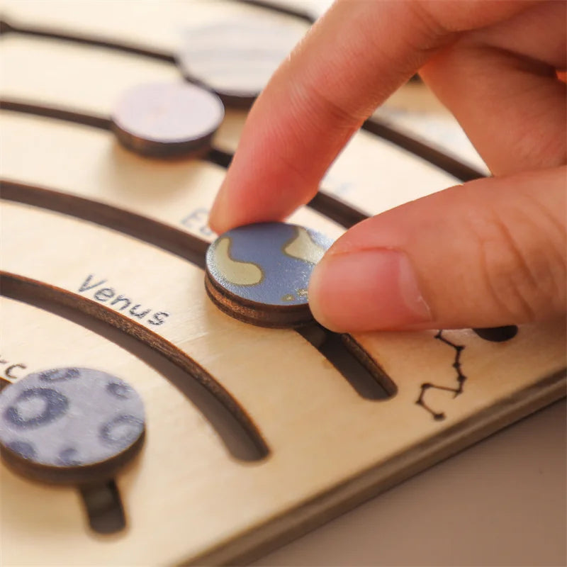 Planetary Cognition Puzzle – Solar System Wooden Learning Board