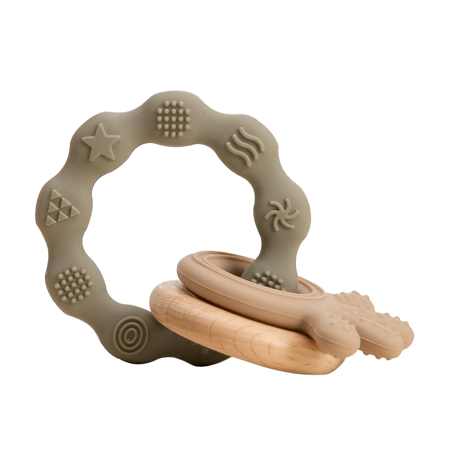 Wooden Rotating Animal Puzzle – Baby Rattle & Matching Toy