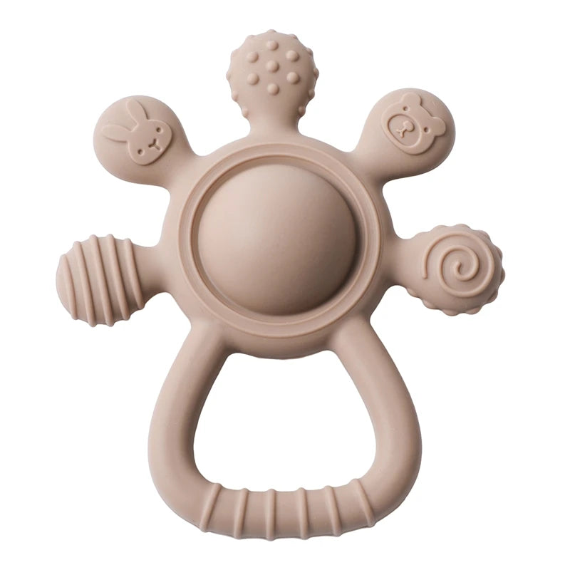 Multi-Textured Silicone Musical Teether – BPA-Free Sensory Toy for Babies