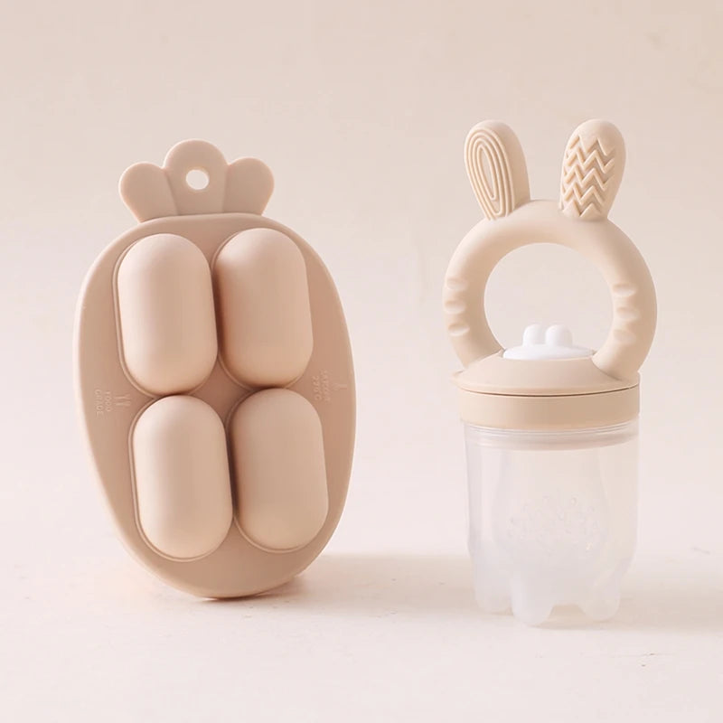 Silicone Baby Fruit Feeder & Teething Pacifier – BPA-Free Food Nibbler for Safe Self-Feeding