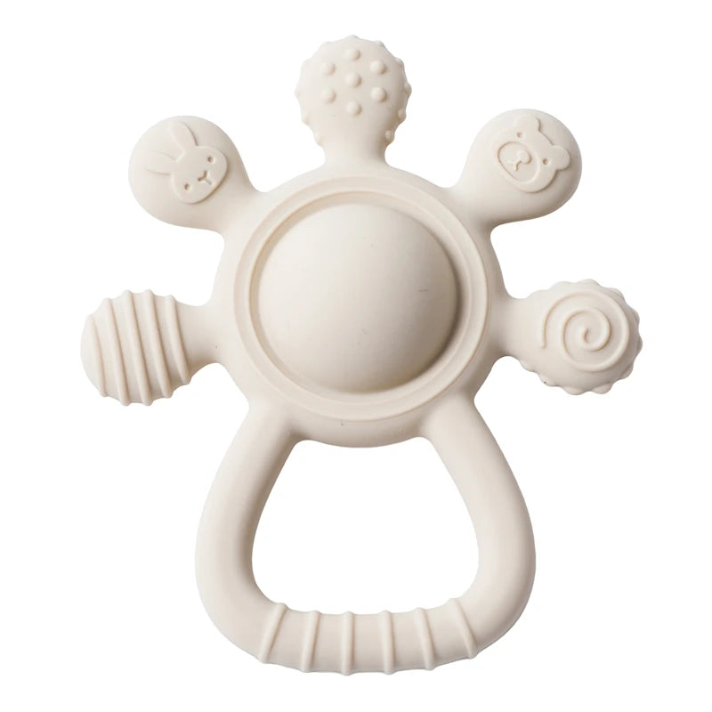 Multi-Textured Silicone Musical Teether – BPA-Free Sensory Toy for Babies