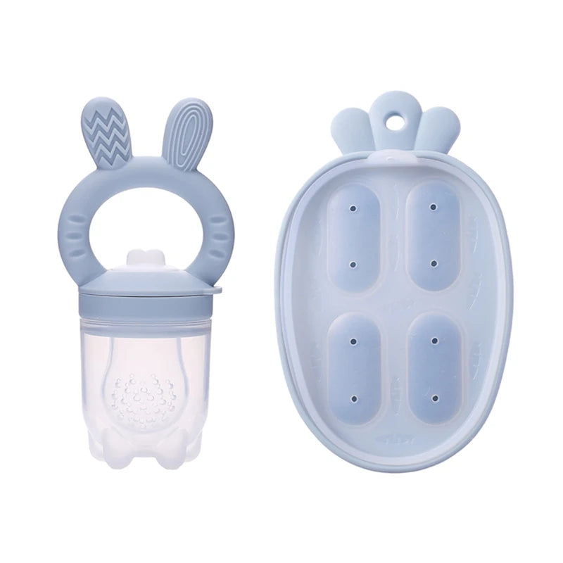 Silicone Baby Fruit Feeder & Teething Pacifier – BPA-Free Food Nibbler for Safe Self-Feeding