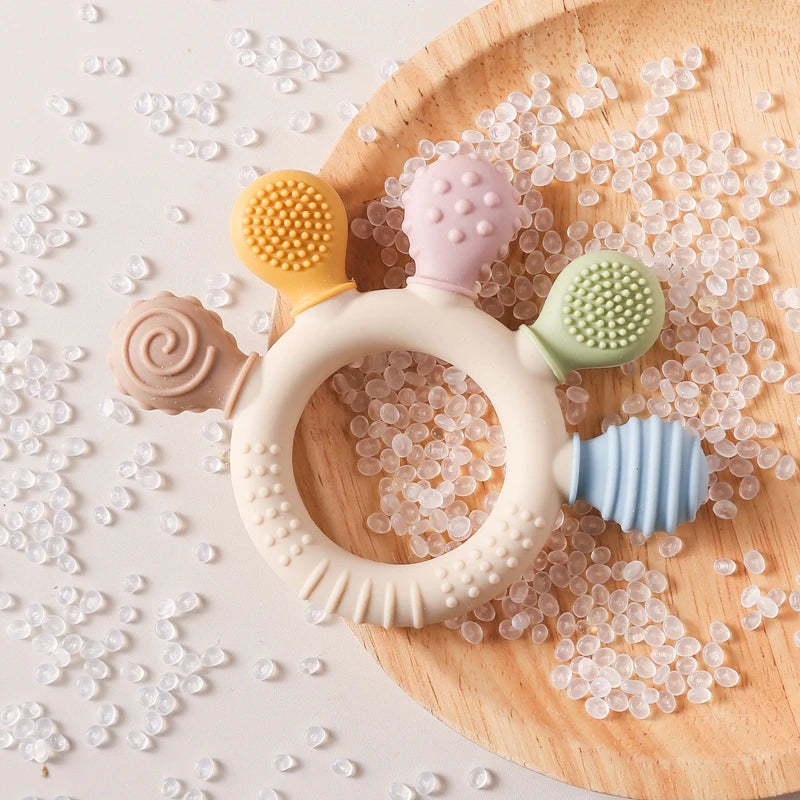 Multi-Textured Silicone Musical Teether – BPA-Free Sensory Toy for Babies