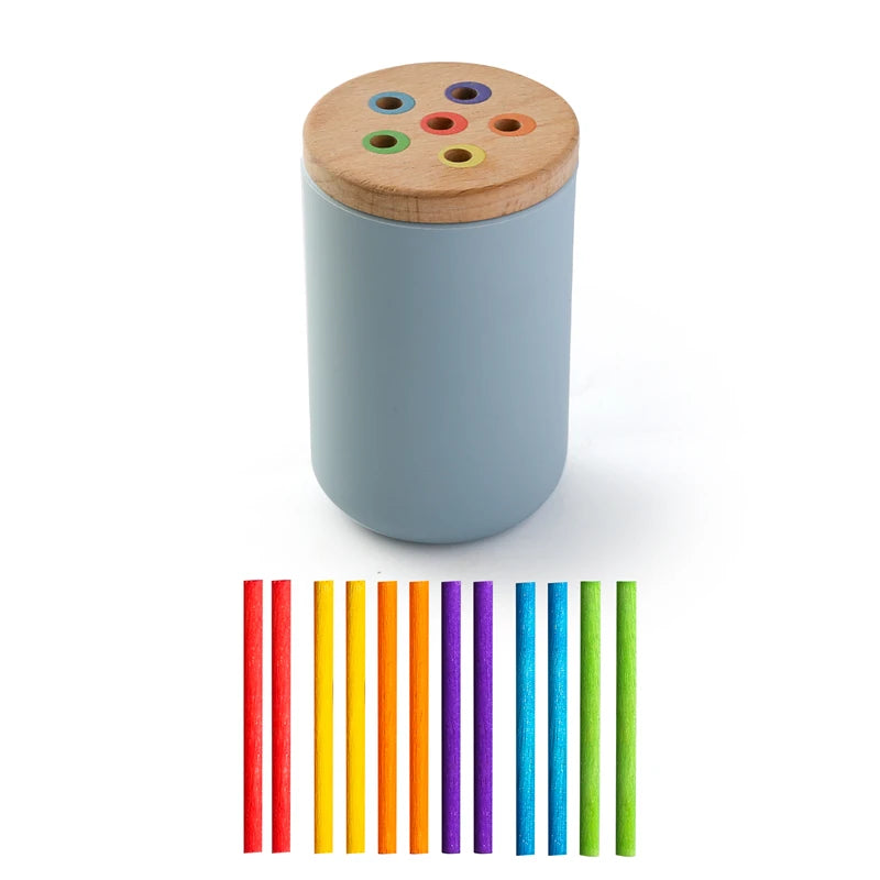 Silicone Sorting Bucket – Color‑Matching Sticks & Discs