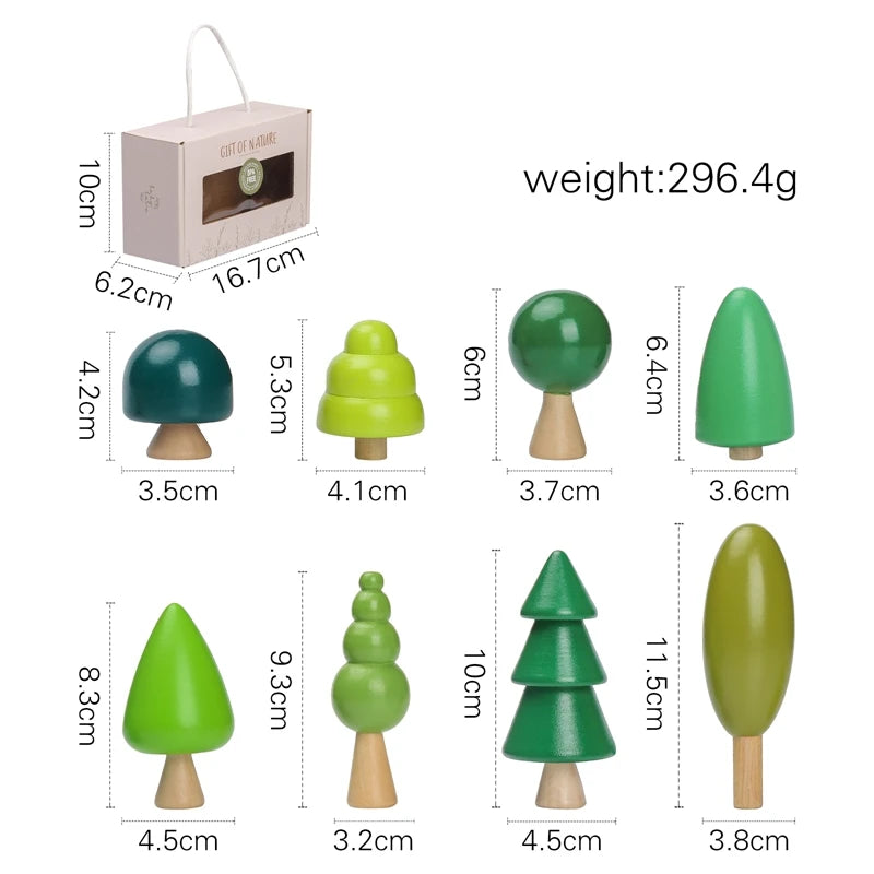 Wooden Forest & Animal Play Set – Natural Simulation Toy for Imaginative Learning