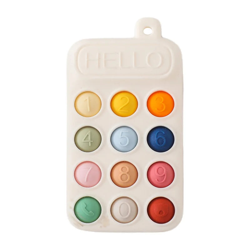 Mobile Phone-Shaped Silicone Baby Teether