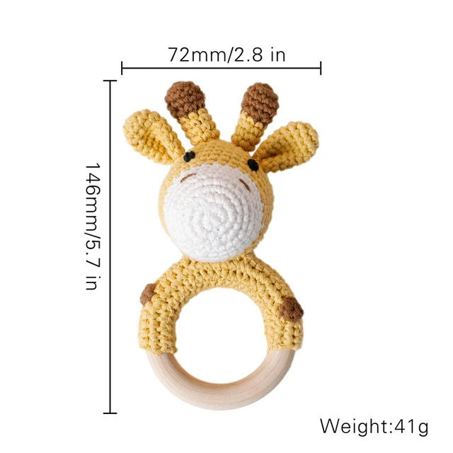 Handmade Rattan Baby Rattle – Montessori-Inspired Sensory Toy for Infants