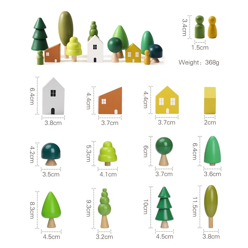 Wooden Forest & Animal Play Set – Natural Simulation Toy for Imaginative Learning