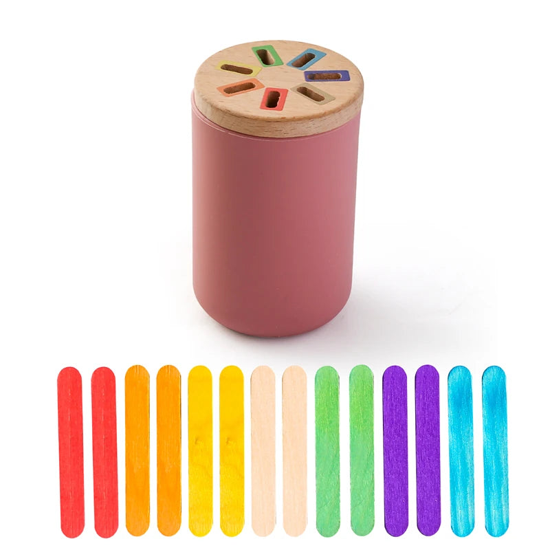 Silicone Sorting Bucket – Color‑Matching Sticks & Discs