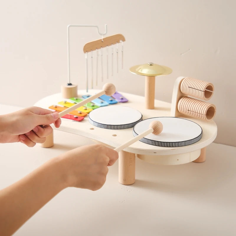 Small Wooden 5-Tone Elephant Xylophone