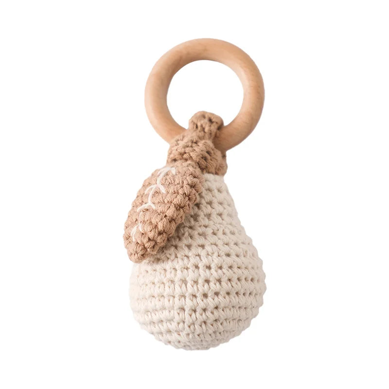 Handmade Rattan Baby Rattle – Montessori-Inspired Sensory Toy for Infants