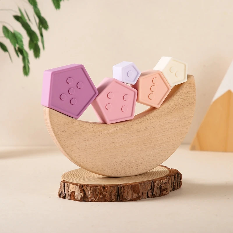 Balancing Soft Blocks Set – Geometric Stacking & Coordination Toy for Toddlers