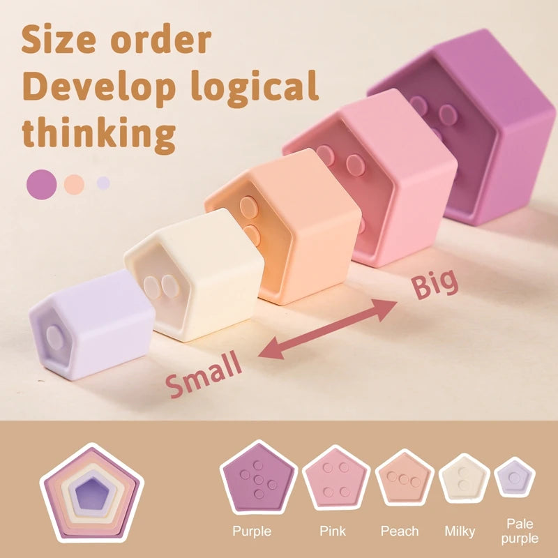 Balancing Soft Blocks Set – Geometric Stacking & Coordination Toy for Toddlers