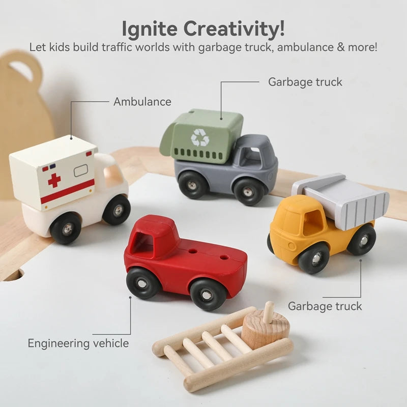 Baby Silicone Vehicle Set – Teether & Toy