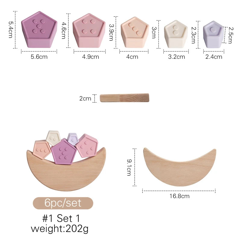Balancing Soft Blocks Set – Geometric Stacking & Coordination Toy for Toddlers